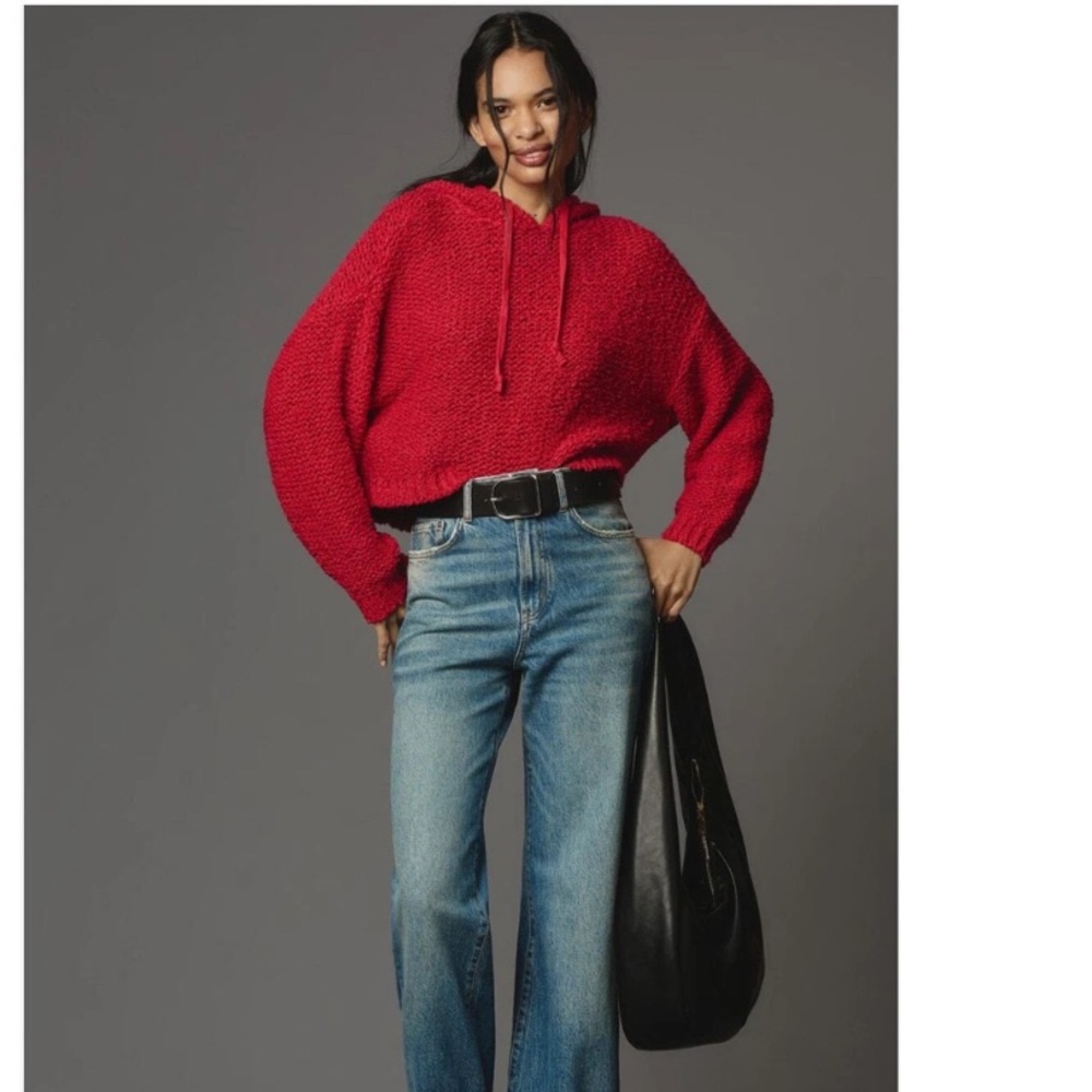 Pilcro Red Crew Neck Sweater